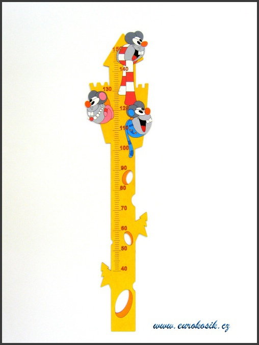 Dětský metr na zeď myši