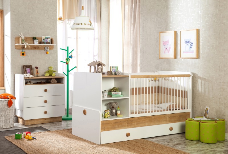 Dětský pokoj ellie iii - bílá/dub světlý