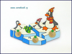 Dětský věšák tučňáci 25cm