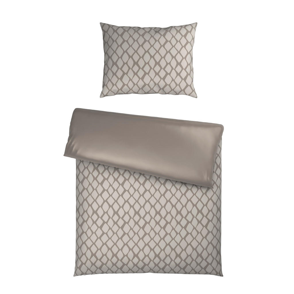 Dieter Knoll OBOUSTRANNÉ POVLEČENÍ, satén, barvy stříbra, bílá, 140/200 cm