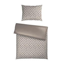 Dieter Knoll OBOUSTRANNÉ POVLEČENÍ, satén, barvy stříbra, bílá, 140/200 cm