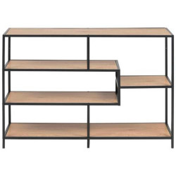 Dieter Knoll REGÁL, černá, barvy dubu, ocel, 114/78/35 cm