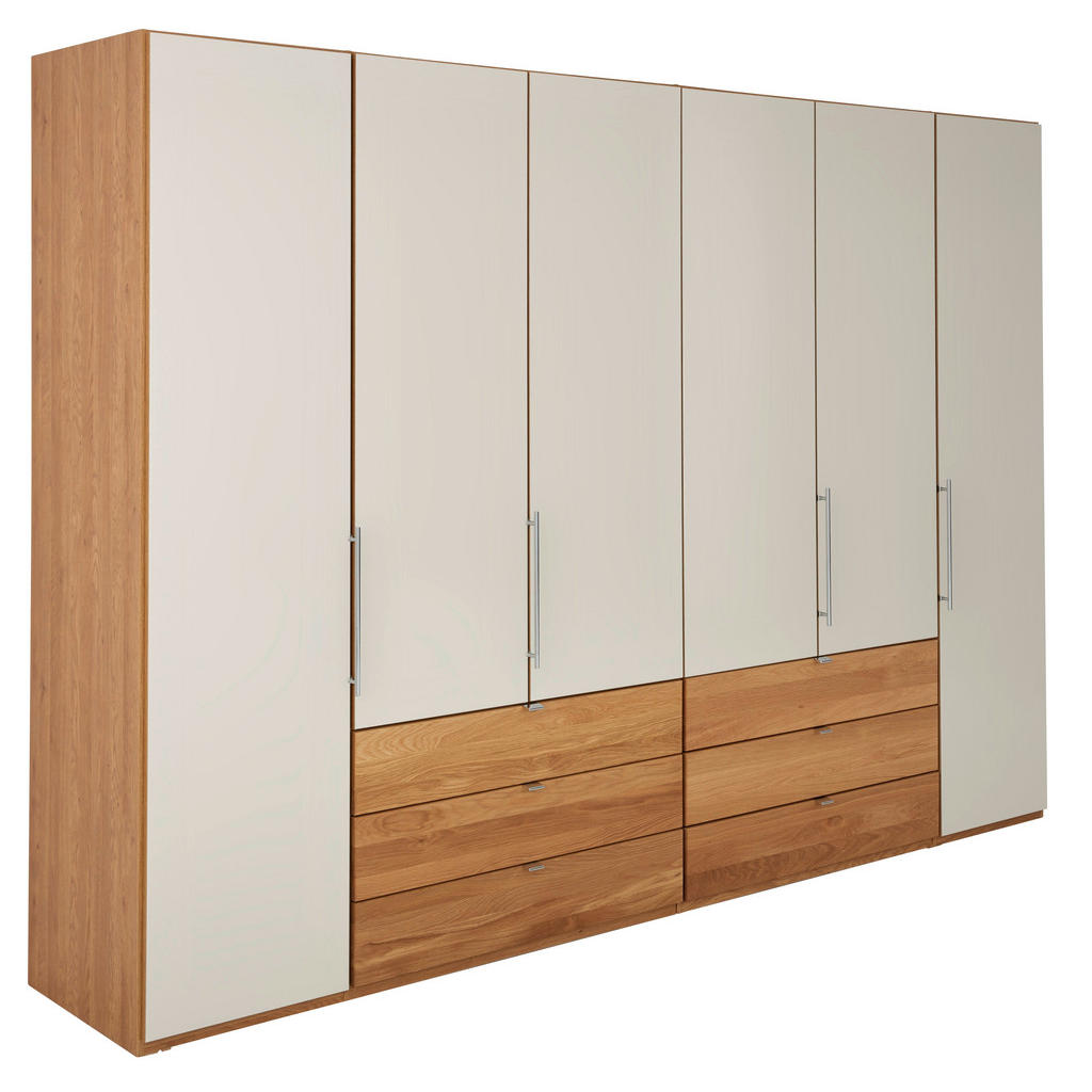 Dieter Knoll ŠATNÍ SKŘÍŇ S OTOČNÝMI DVEŘMI, dub, barvy dubu, šampaňská, 300/216/58 cm