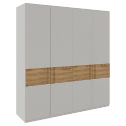 Dieter Knoll ŠATNÍ SKŘÍŇ S OTOČNÝMI DVEŘMI, dub, barvy dubu, světle šedá, 202/225/60 cm