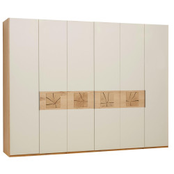 Dieter Knoll ŠATNÍ SKŘÍŇ S OTOČNÝMI DVEŘMI, trámový dub, barvy dubu, pískové barvy, 299,2/229,4/59,5 cm