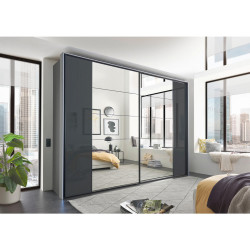 Dieter Knoll SKŘÍŇ S POSOUVACÍMI DVEŘMI, antracitová, 323/240/68 cm