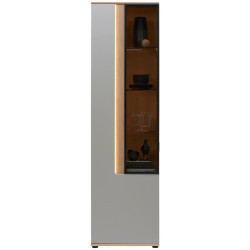 Dieter Knoll VITRÍNA, světle šedá, 60,6/213,1/42 cm