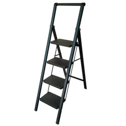 Domácí žebřík Premium H00604, černý, 4 stupně