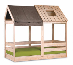 Domečková postel 100x200 boom - dub colorado/hnědá