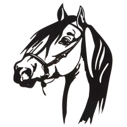 Dřevěná dekorace nástěnná kůň 29x37x1 cm