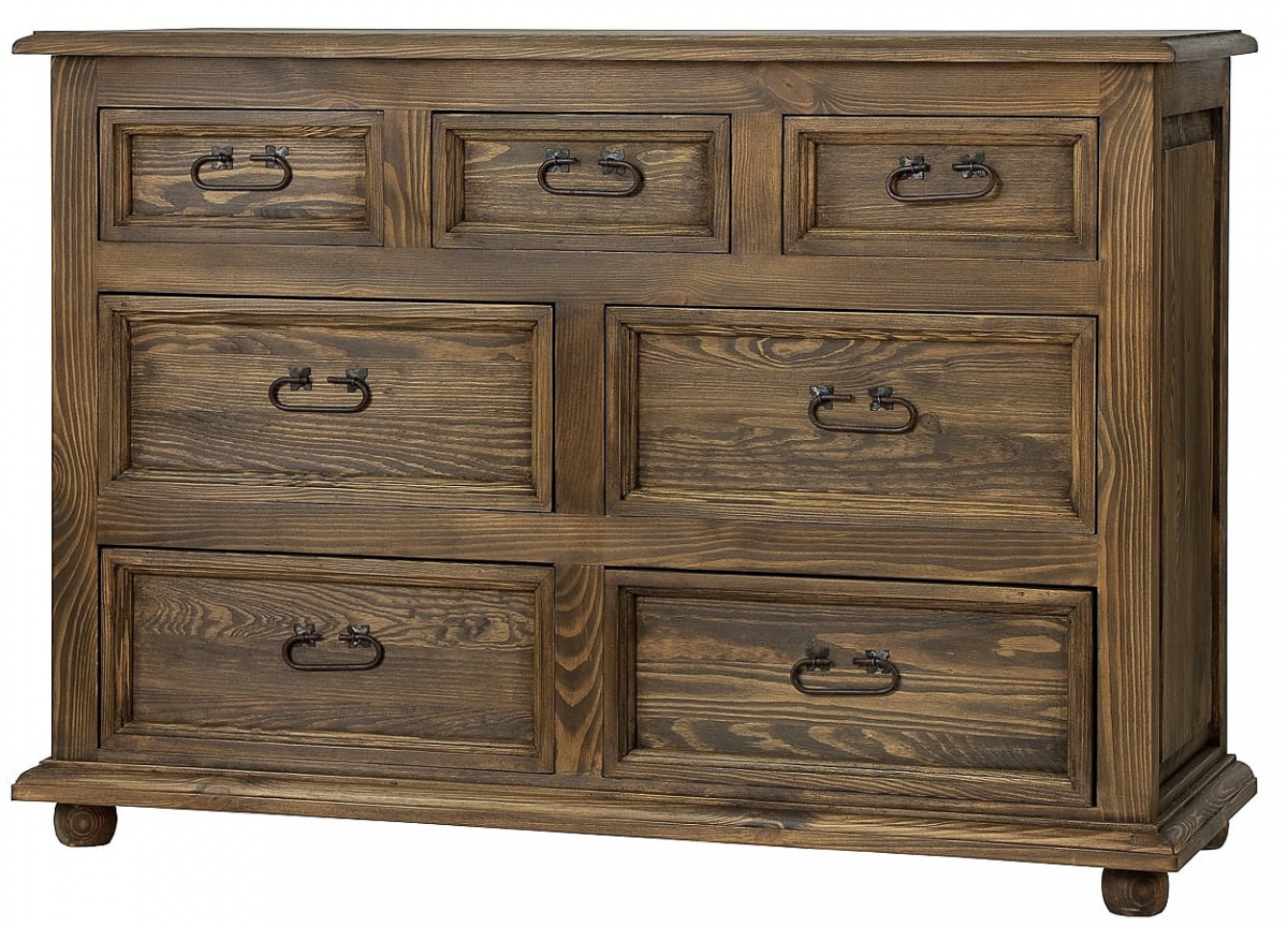 Dřevěná komoda šuplíková com 22 - k09 přírodní borovice