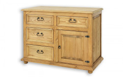 Dřevěná selská komoda com 03 - k01 světlá borovice