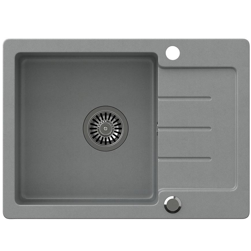 Dřez granitový Forte 116 New 600x440x185 šedý