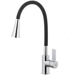 Dřezová baterie s flexibilní výpustí Rumba Black Duo