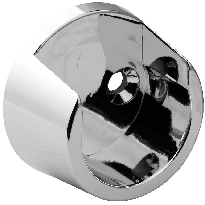 Držák šatní tyče o 25mm, plast, chrom, 2 ks