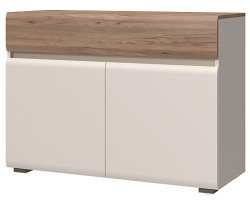 Dvoudveřová komoda artemisia - dub tobacco/béžová