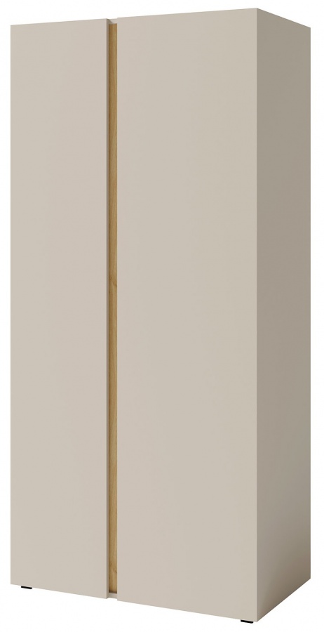 Dvoudveřová šatní skříň hailee - béžová/dub olejovaný