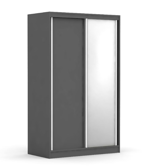Dvoudveřová šatní skříň rea atlanta 1 - graphite