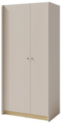 Dvoudveřová šatní skříň rudy - béžová/dub olejovaný