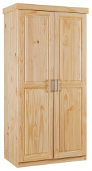 Dvoudveřová šatní skříň z masivu guliver - borovice