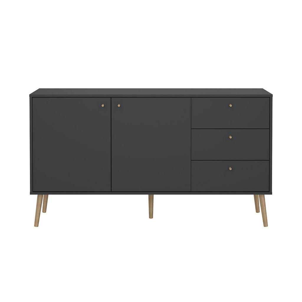 ebuy24 2DVEŘOVÁ, 3zásuvková příborník s dřevěnými nohami, šířka 147,2 cm - TARP