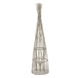 ECD-Germany BAMBUSOVÁ LAMPION V: 132 cm, dřevěná barva, styl boho