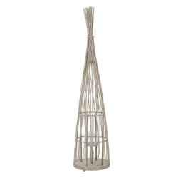 ECD-Germany BAMBUSOVÁ LAMPION V: 150 cm, dřevěná barva, styl boho