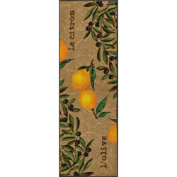 Esposa BĚHOUN DO KUCHYNĚ, 60/180 cm žlutá, zelená, béžová