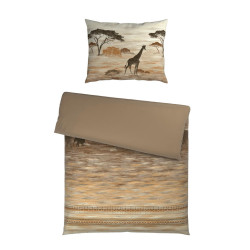 Esposa OBOUSTRANNÉ POVLEČENÍ, satén, šedohnědá, 140/200 cm