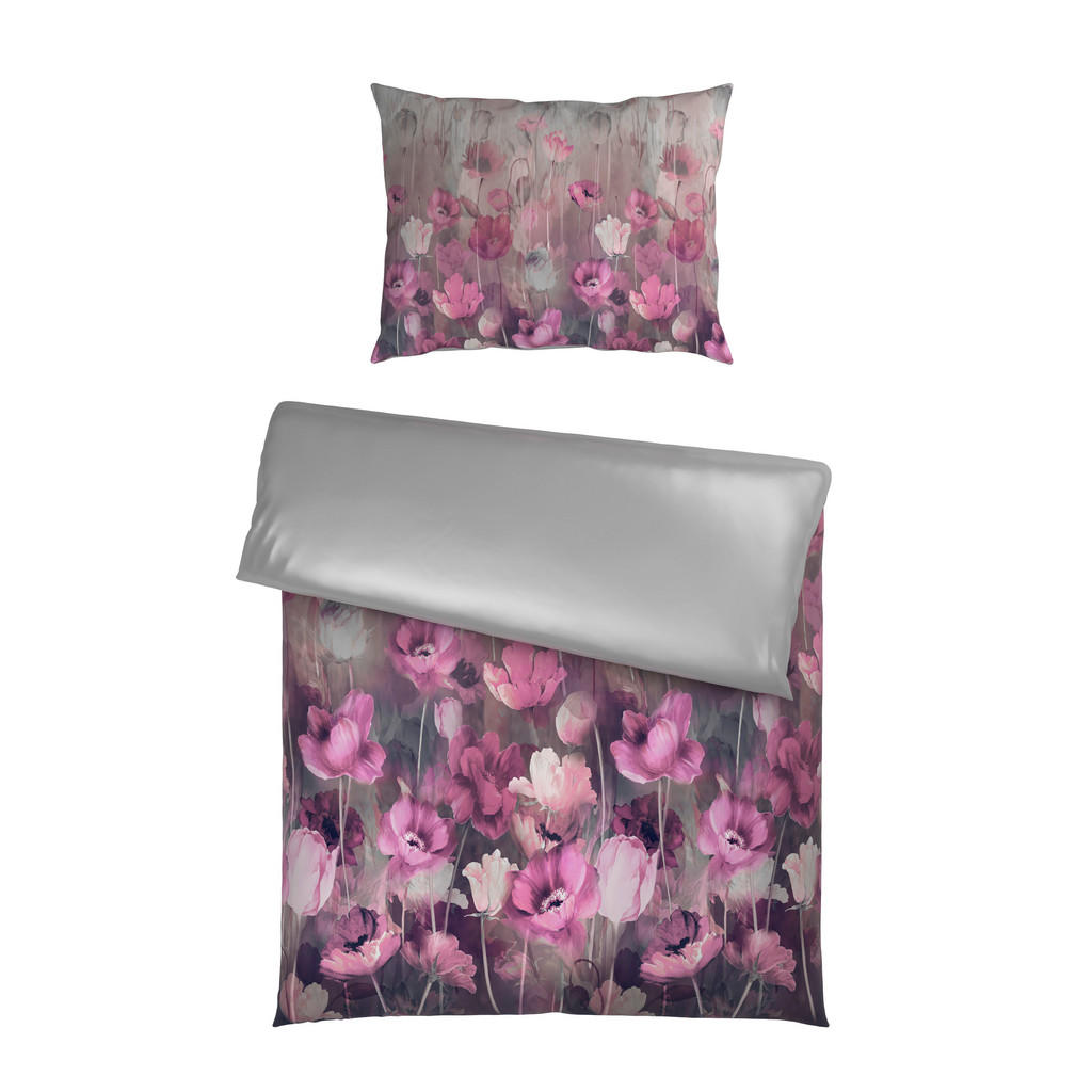 Esposa OBOUSTRANNÉ POVLEČENÍ, satén, šedá, 140/200 cm