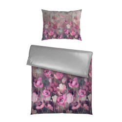 Esposa OBOUSTRANNÉ POVLEČENÍ, satén, šedá, 140/200 cm