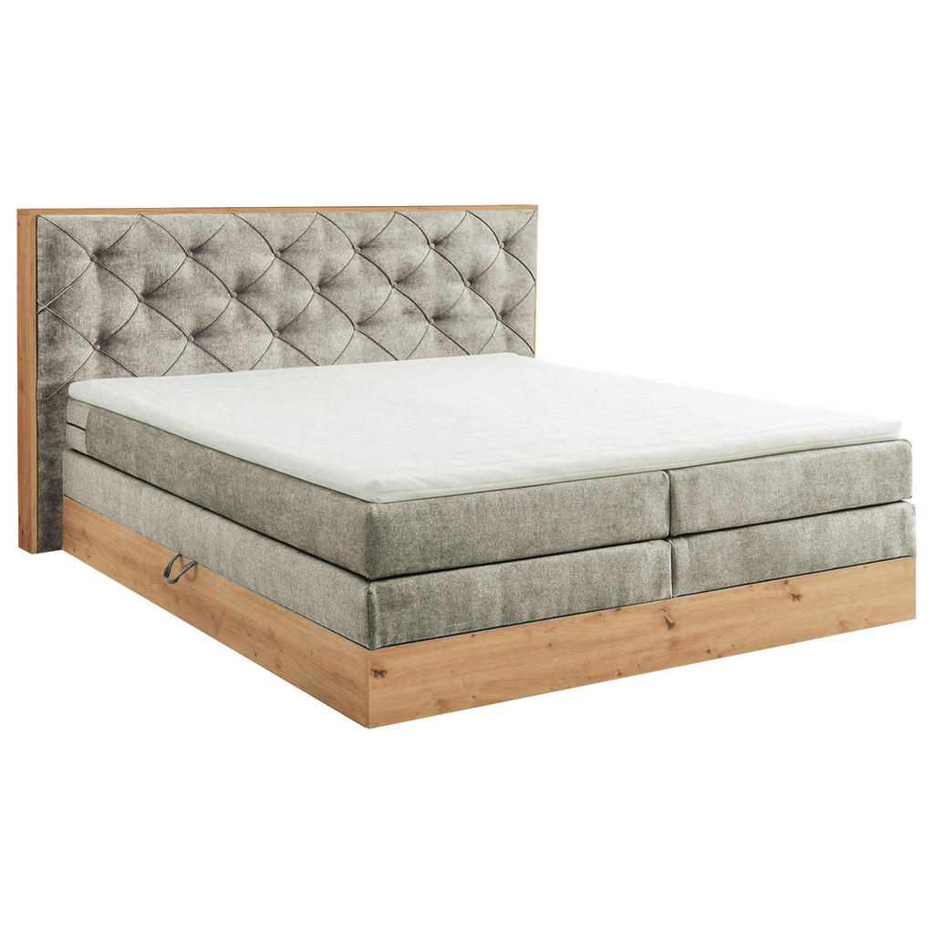 Esposa POSTEL BOXSPRING, 180/200 cm, přírodní barvy, jílová barva