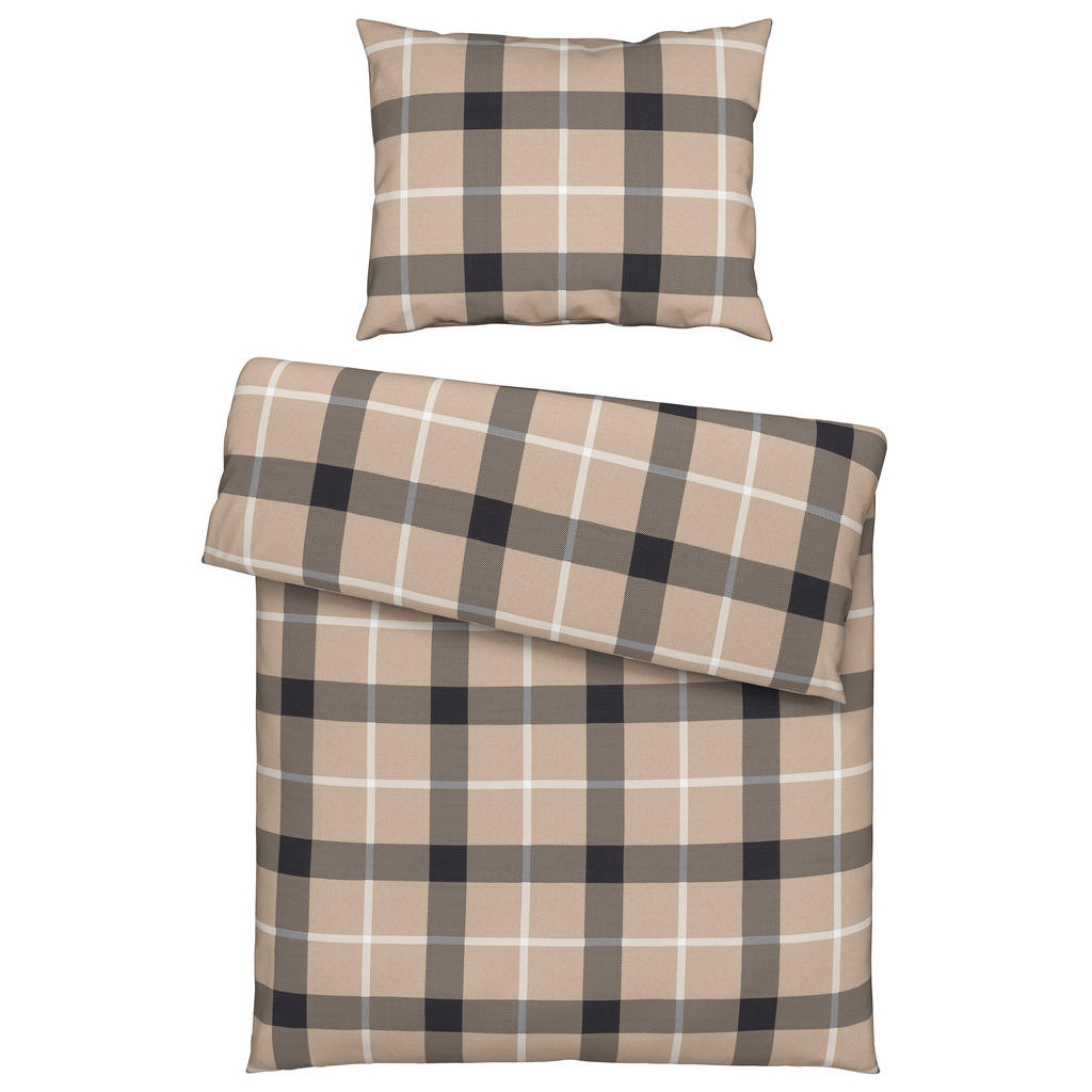 Esposa POVLEČENÍ, flanel, antracitová, přírodní barvy, 140/200 cm