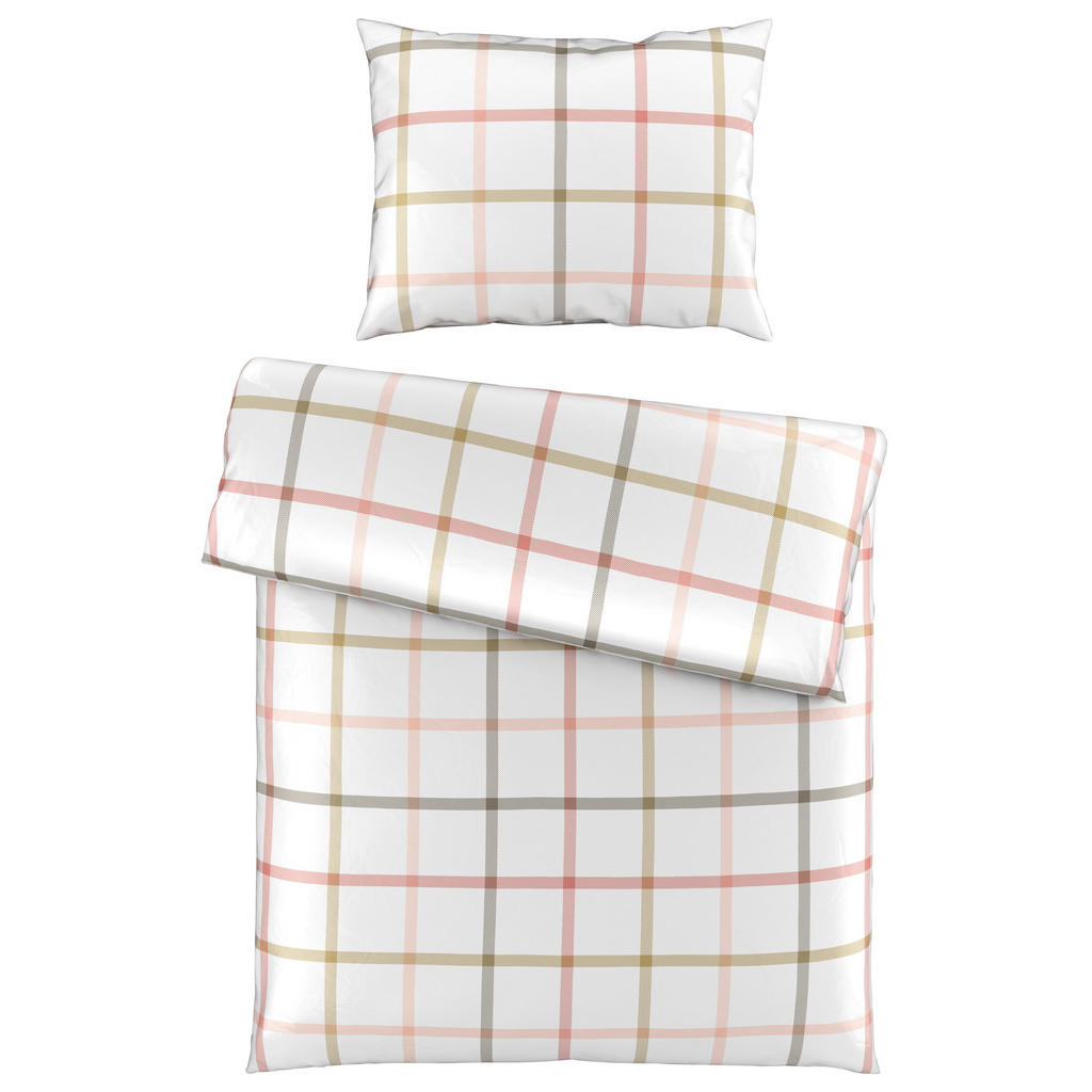 Esposa POVLEČENÍ, satén, hnědá, růžová, bílá, 140/200 cm