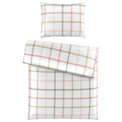 Esposa POVLEČENÍ, satén, hnědá, růžová, bílá, 140/200 cm