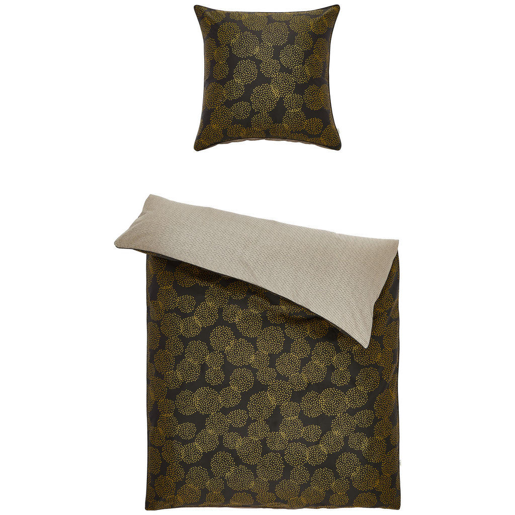 Esprit OBOUSTRANNÉ POVLEČENÍ, satén, černá, barvy zlata, béžová, 135/200 cm
