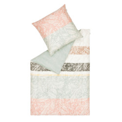 Esprit OBOUSTRANNÉ POVLEČENÍ, satén, krémová, zelená, přírodní barvy, 155/220 cm