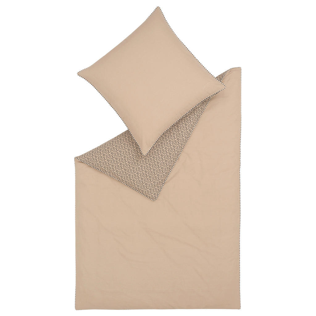 Esprit OBOUSTRANNÉ POVLEČENÍ, renforcé, šedohnědá, béžová, 135/200 cm