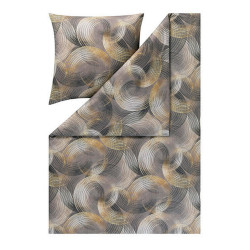 Estella POVLEČENÍ, interlock jersey, antracitová, 140/200 cm