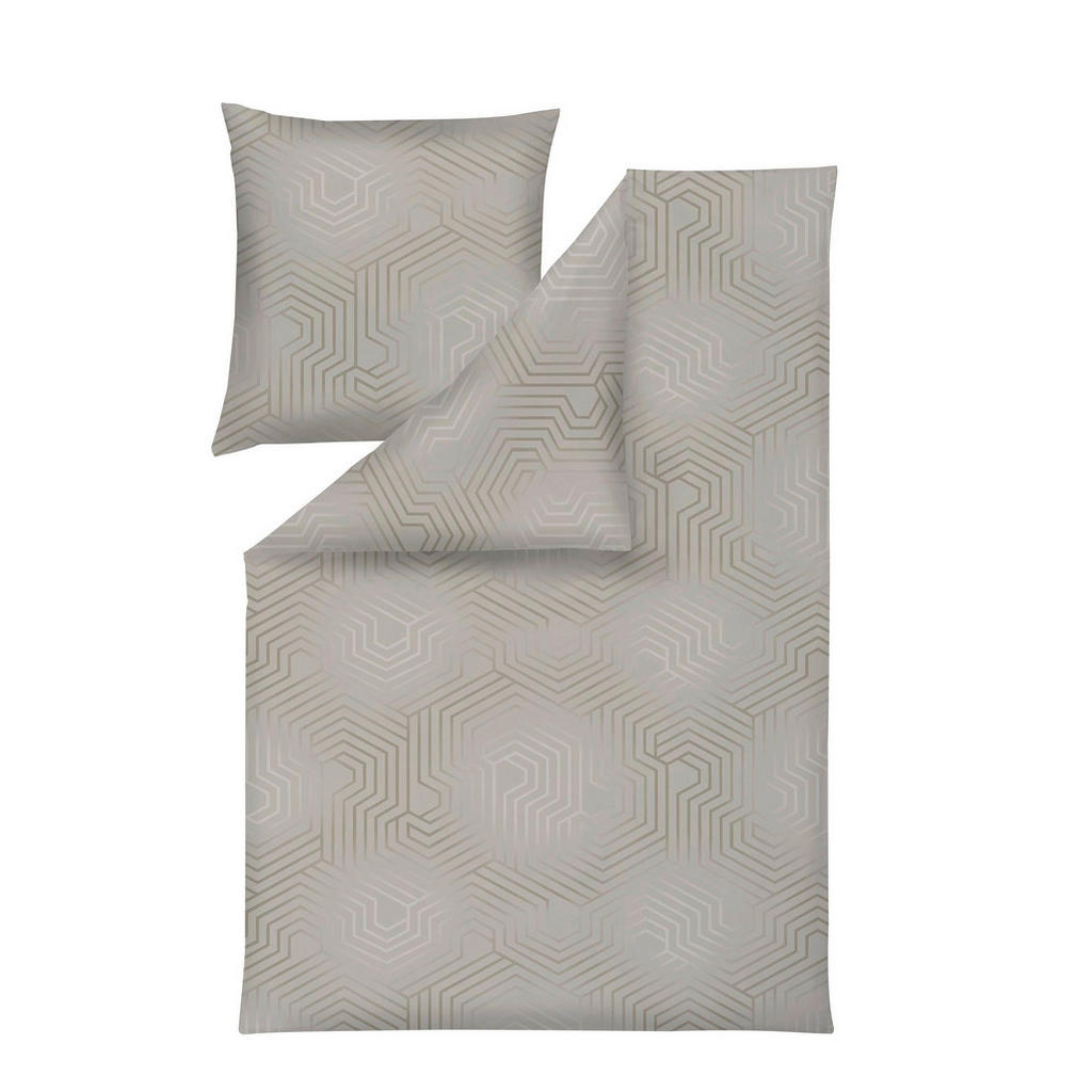 Estella POVLEČENÍ, flanel, šedohnědá, 135/200 cm