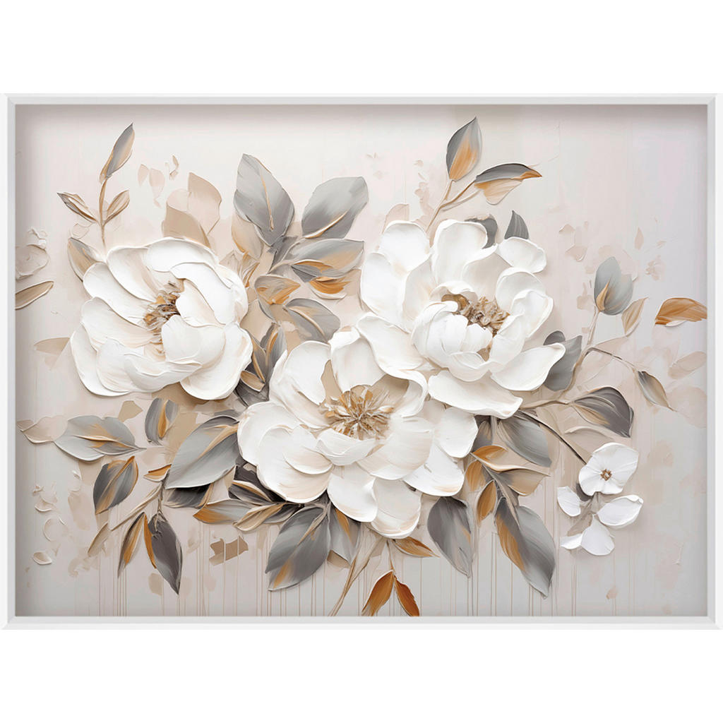 Euroart OBRAZ NA KOVU, květiny, 60/80/4 cm