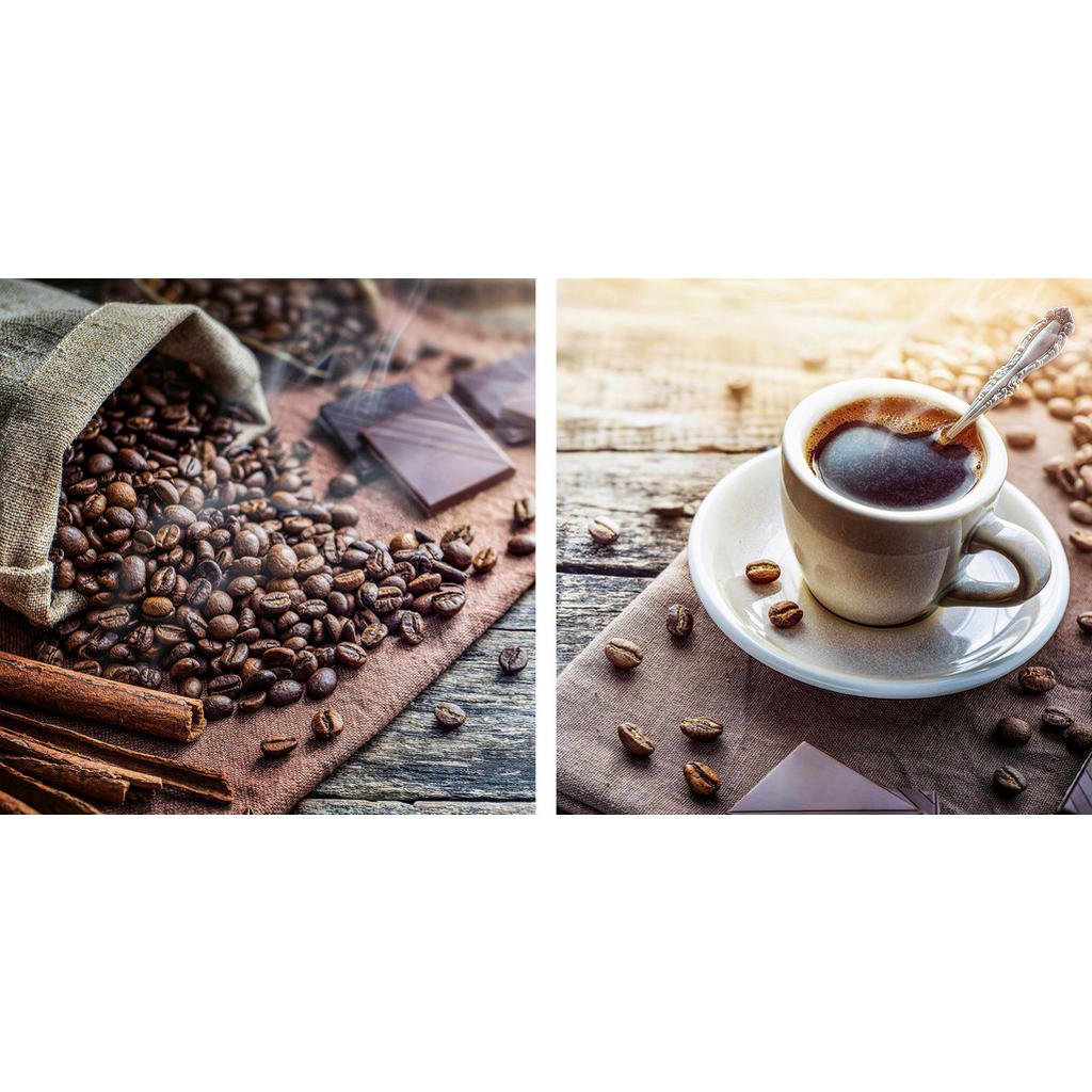 Euroart OBRAZ NA SKLE, káva, 20/40/1,40 cm