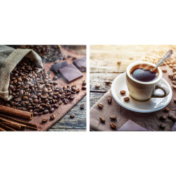 Euroart OBRAZ NA SKLE, káva, 20/40/1,40 cm