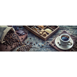 Euroart OBRAZ NA SKLE, káva, 33/98/1,40 cm