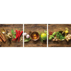 Euroart OBRAZ NA SKLE, koření, 30/90/1,40 cm