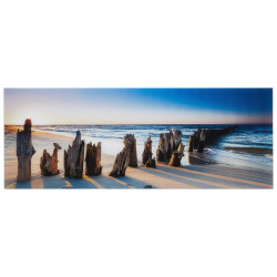 Euroart OBRAZ NA SKLE, pláž a moře, 30/80/1,40 cm