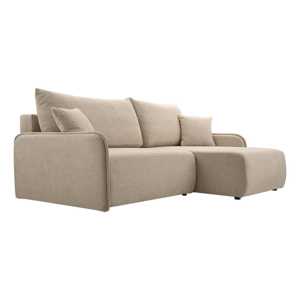 Fedve ECKOVÁ SOFA BLIKO s funkcí spaní, Béžová