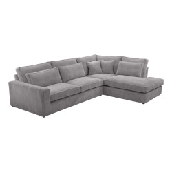 Fedve ROHOVÁ SOFA CAMBO Bez funkce spaní, Světle šedá
