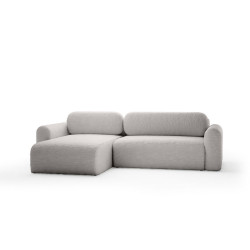 Fedve ROHOVÁ SOFA Thekla s funkcí spaní, stříbrná