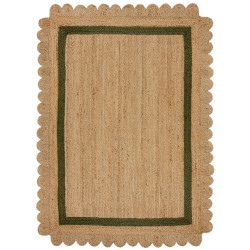 Flair Rugs RUČNĚ TKANÝ KOBEREC, 120/170 cm zelená, přírodní barvy
